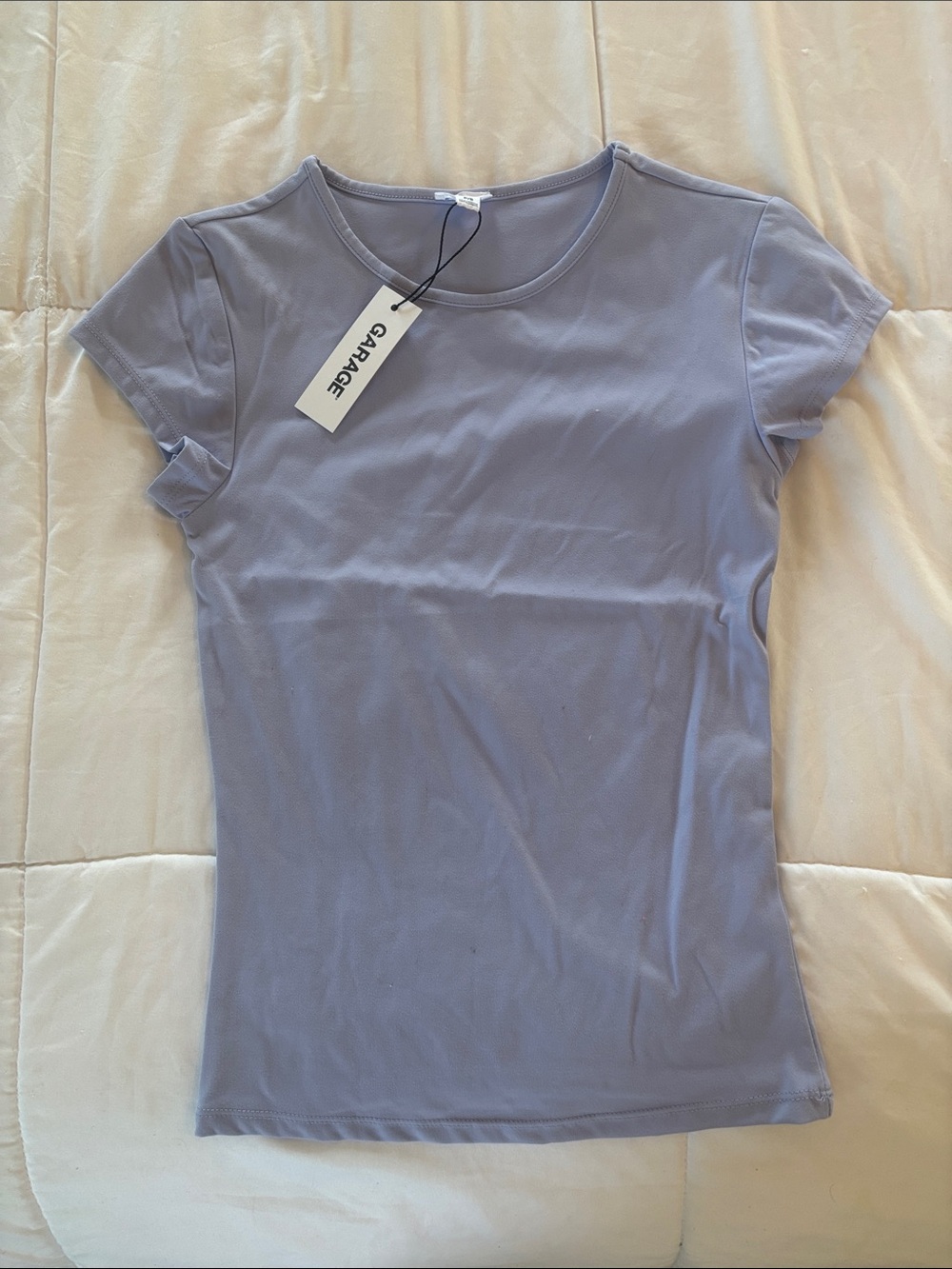 Garage Short Sleeve Sleek Crewneck Tee in Lavender Lust